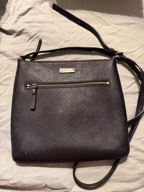 Kate Spade New York Black Crossbody Shoulder Bag with Gold Hardware